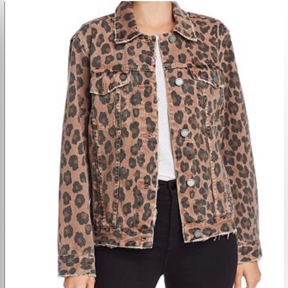 Blank NYC Leopard Denim Jacket Size XS - Picture 2 of 5